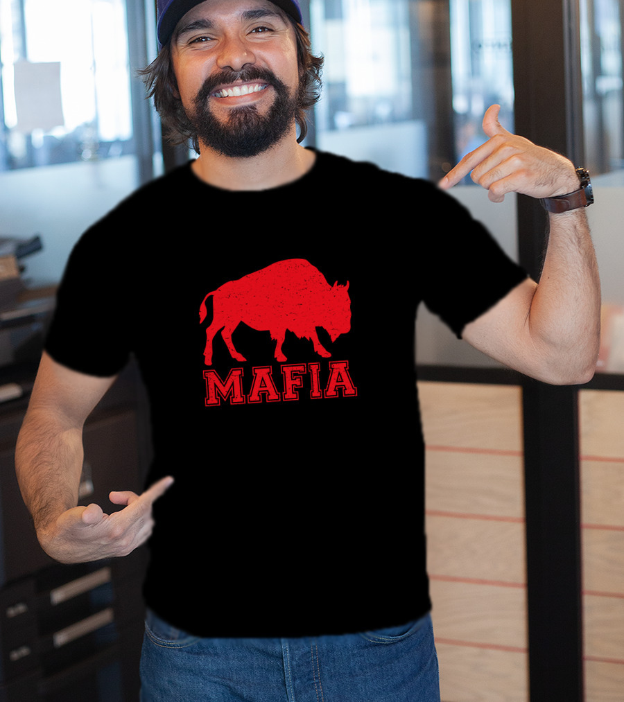 Buffalo Bills Mafia Red Bison T-Shirt