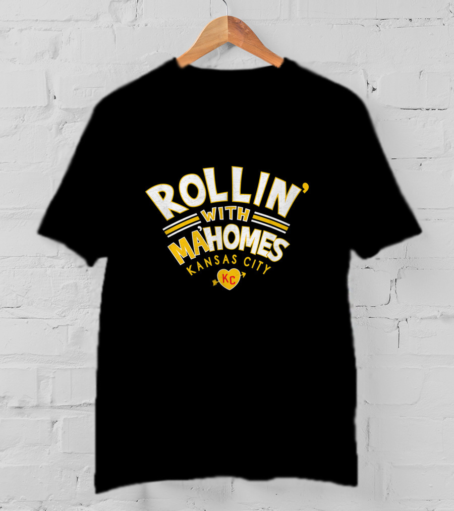 Kansas City Rollin' With Mahomes Chiefs T-Shirt