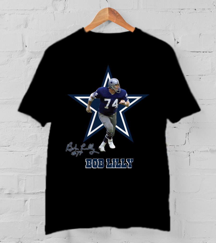 Dallas Cowboys Legend 03 Bob Lilly #74 Nfl Star Player T-Shirt