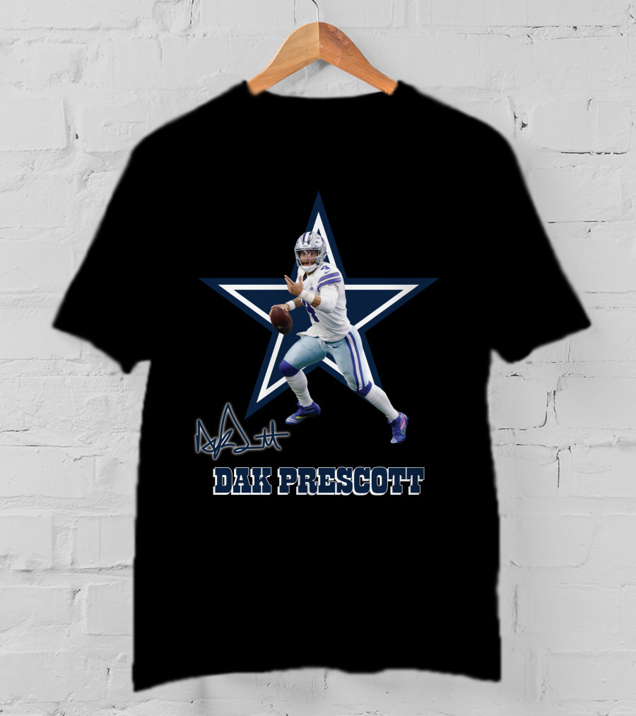 Dak Prescott Dallas Cowboys Star Signature T-Shirt