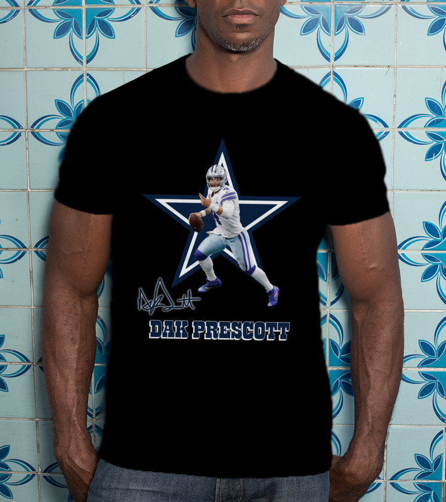 Dak Prescott Dallas Cowboys Star Signature T-Shirt
