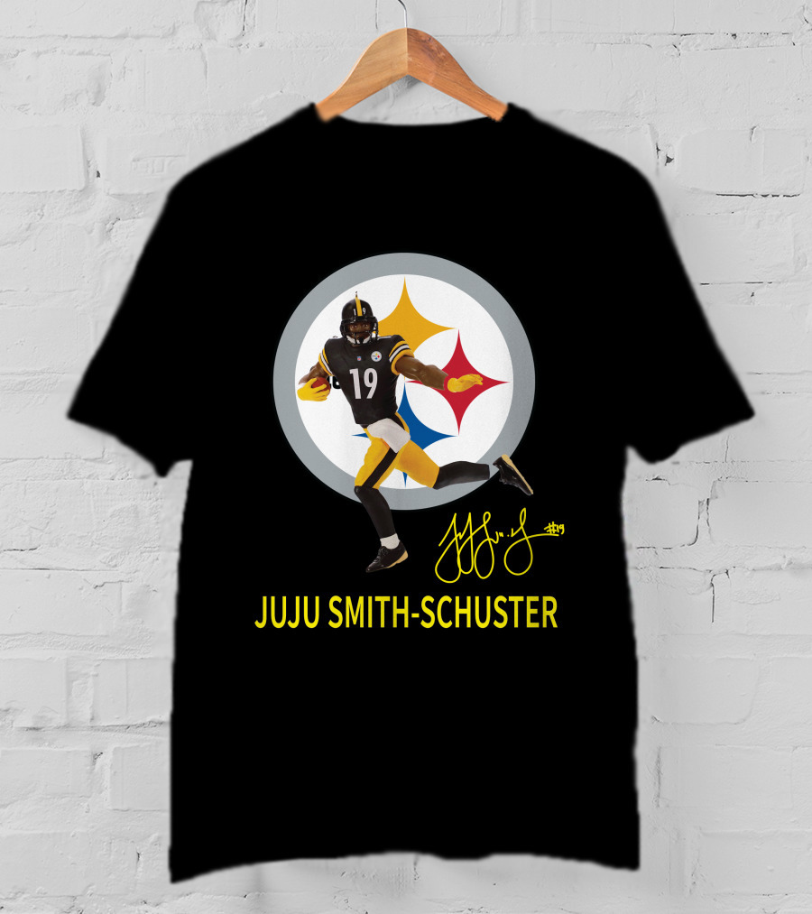 Juju Smith-Schuster 19 Pittsburgh Steelers Football Player Signature T-Shirt