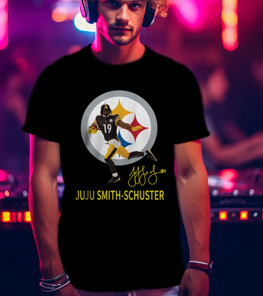 Juju Smith-Schuster 19 Pittsburgh Steelers Football Player Signature T-Shirt