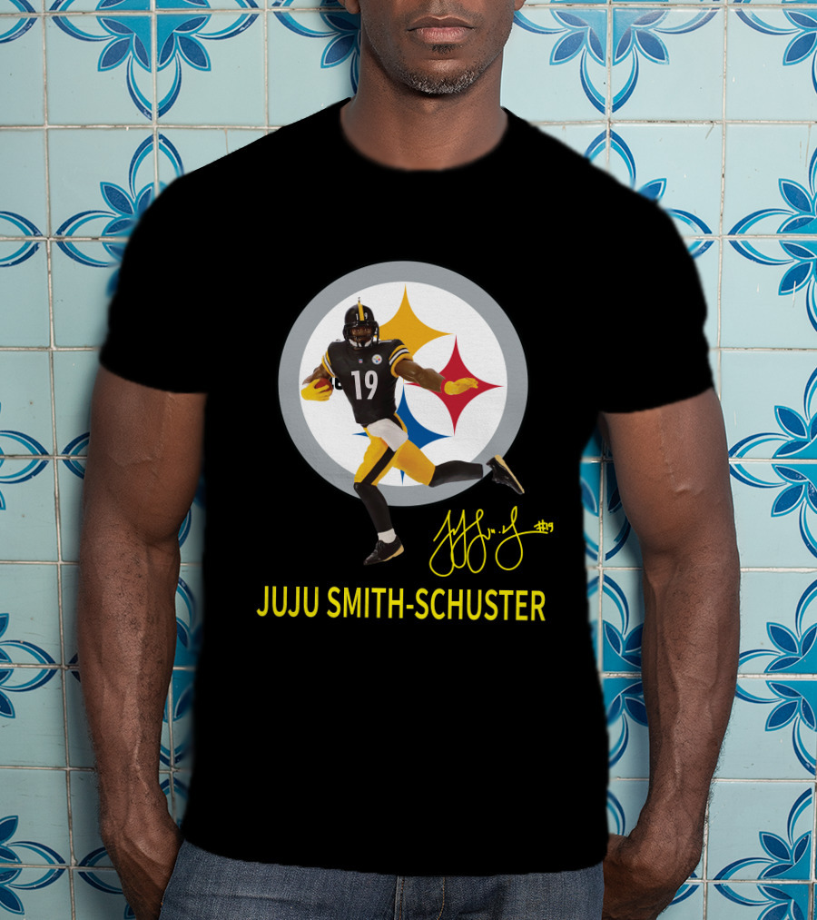 Juju Smith-Schuster 19 Pittsburgh Steelers Football Player Signature T-Shirt