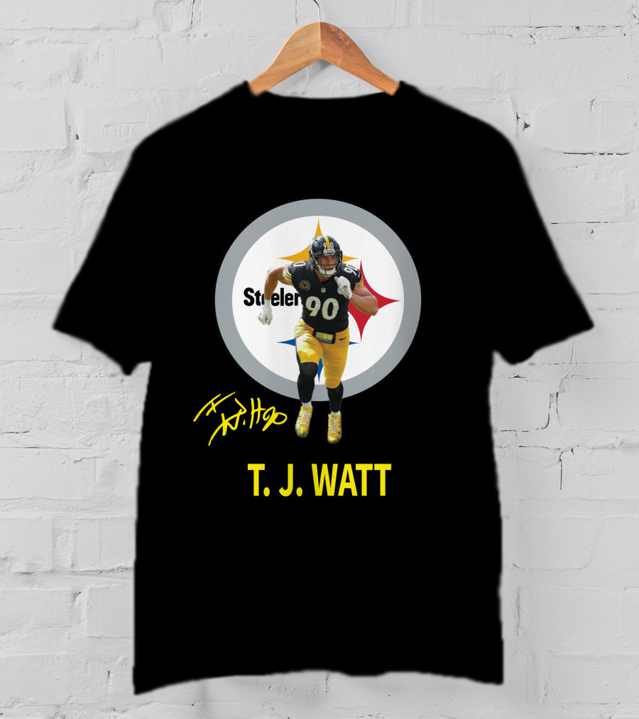 Pittsburgh Steelers T.j. Watt 90 Player Signature T-Shirt
