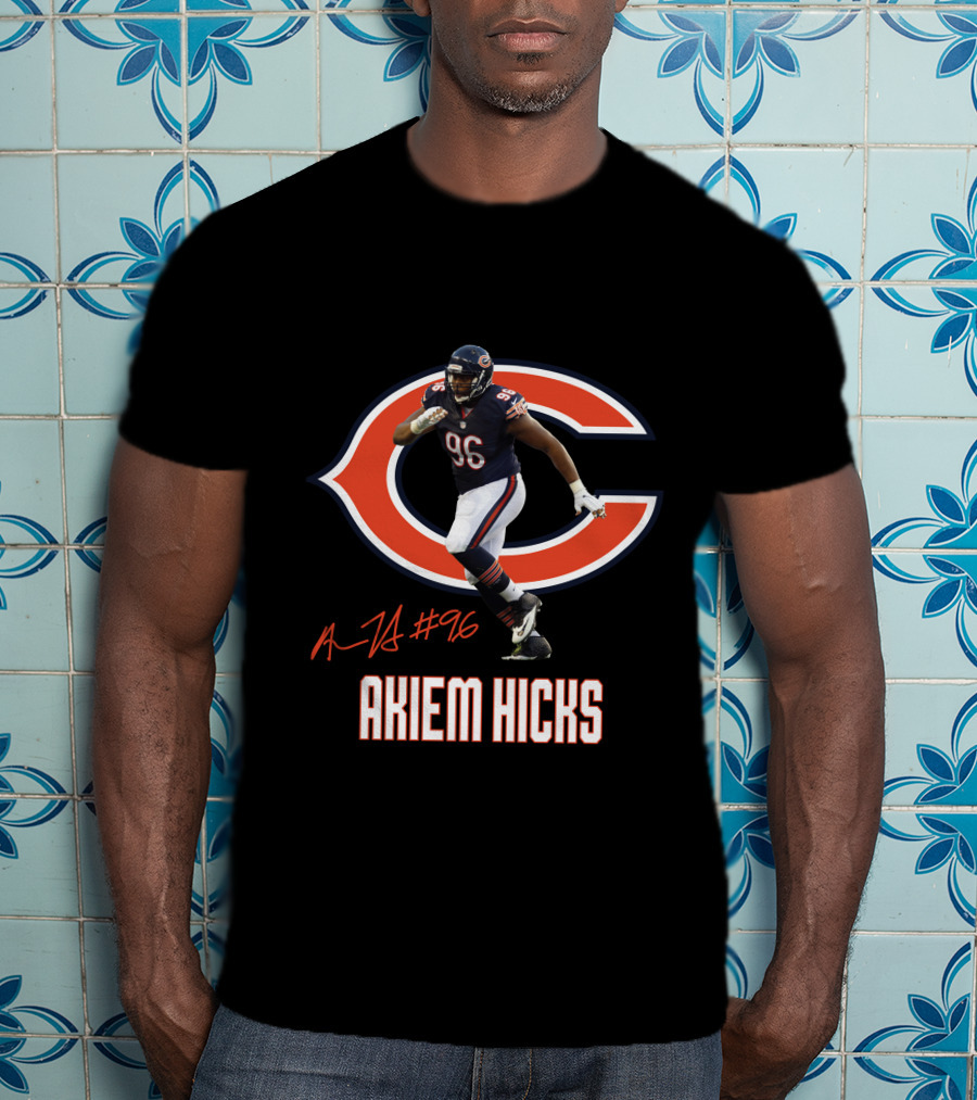 Chicago Bears Akiem Hicks #96 Signature Edition T-Shirt