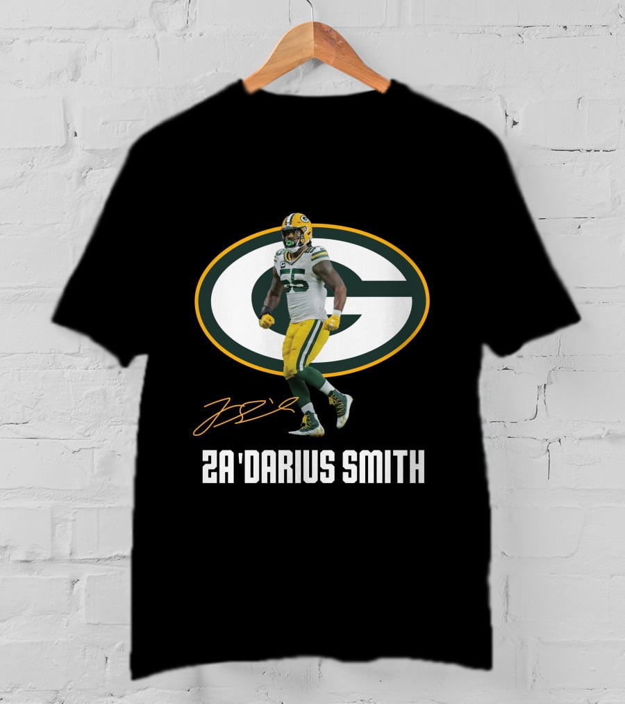 Green Bay Packers 55 Za'darius Smith Autograph T-Shirt