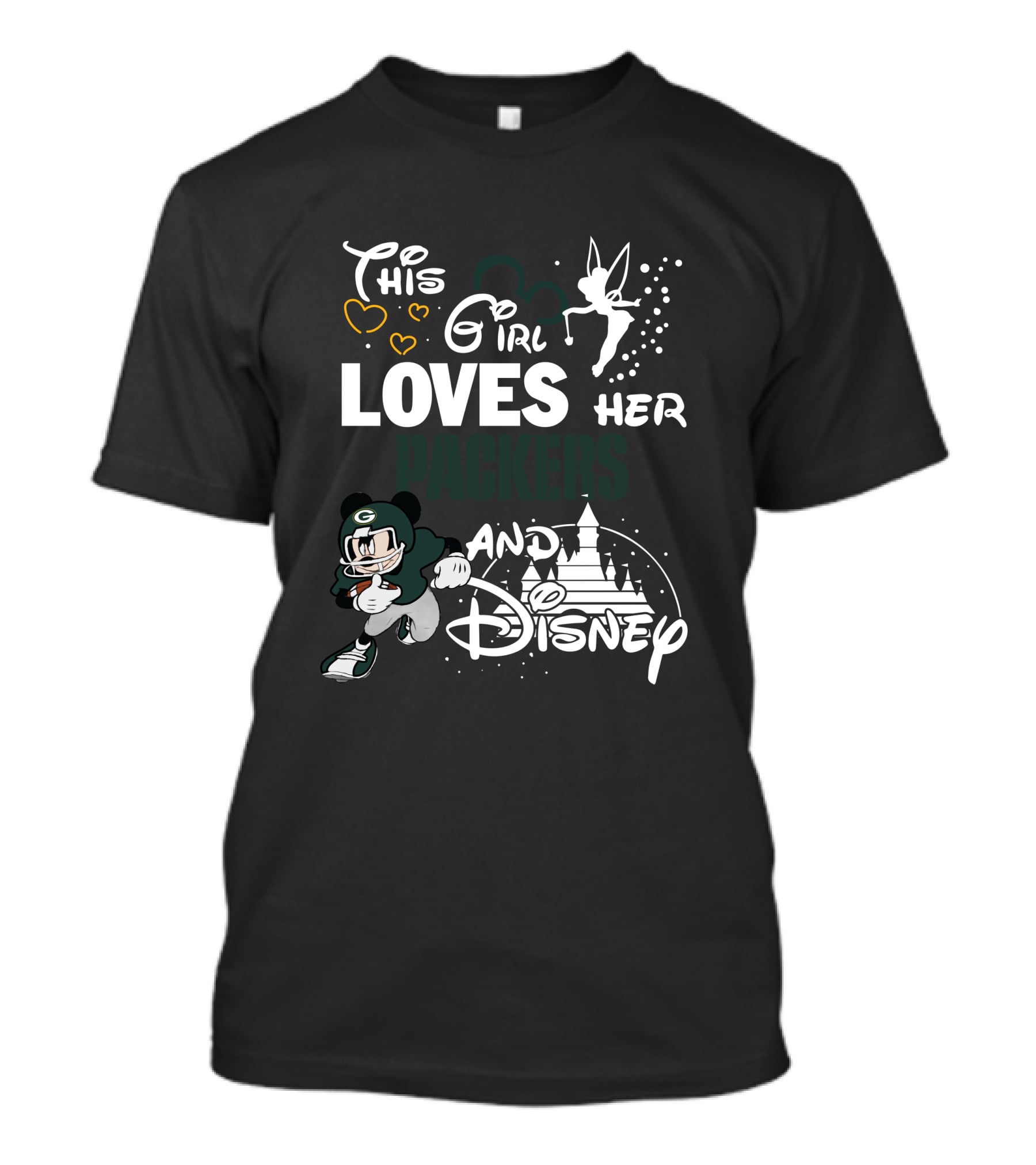 This Girl Loves Her Packers And Disney Mickey T-Shirt