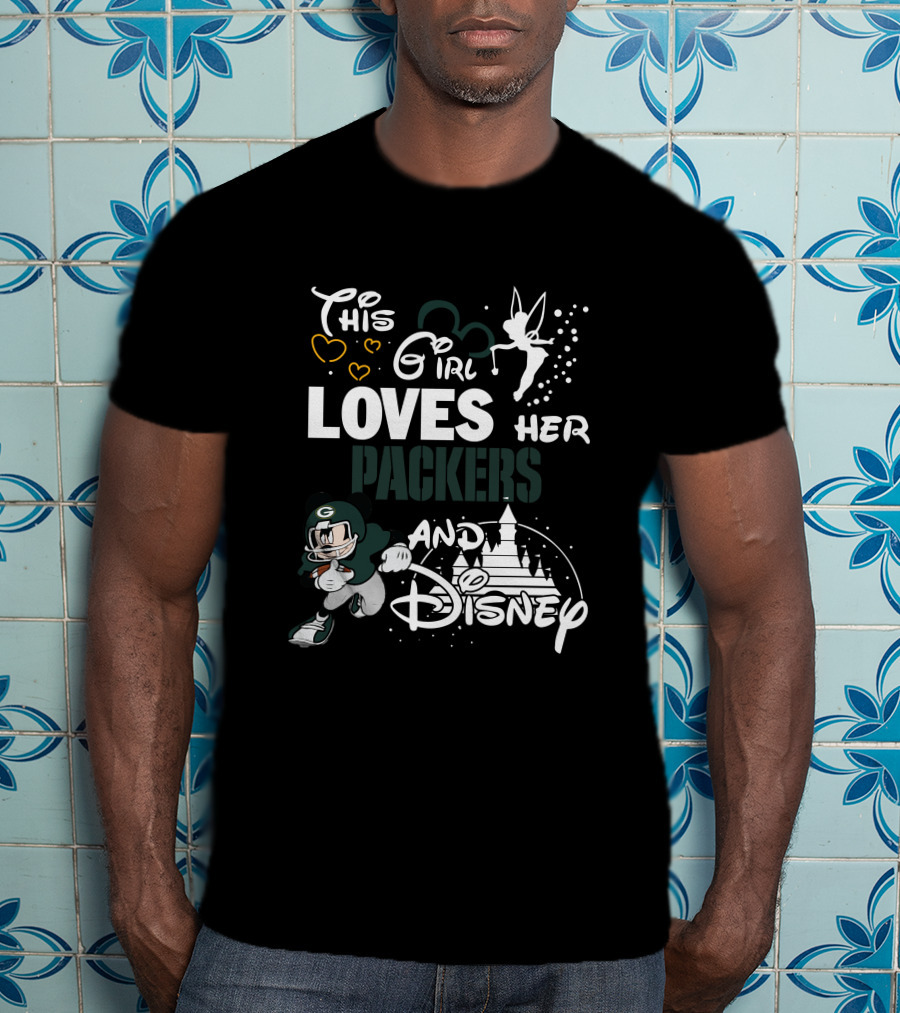 This Girl Loves Her Packers And Disney Mickey T-Shirt