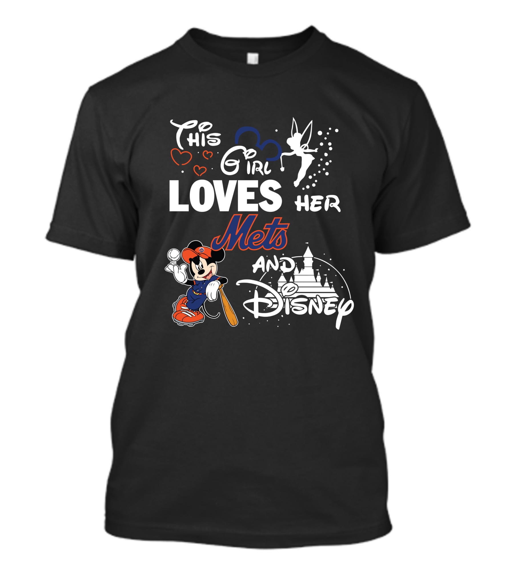 This Girl Loves Her Mets And Disney Mickey Mlb T-Shirt