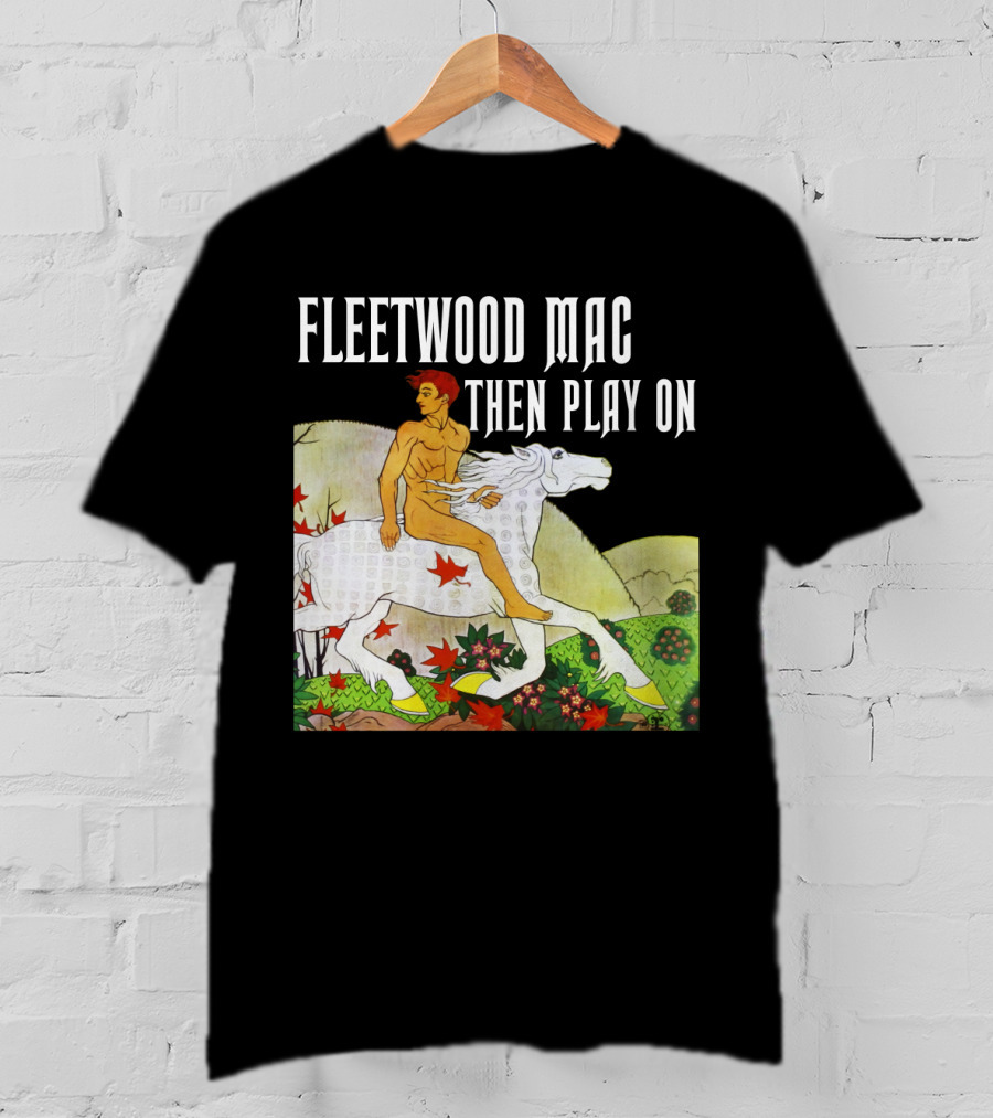 Fw 22 Male Figure Riding White Horse With Autumn Leaves T-Shirt