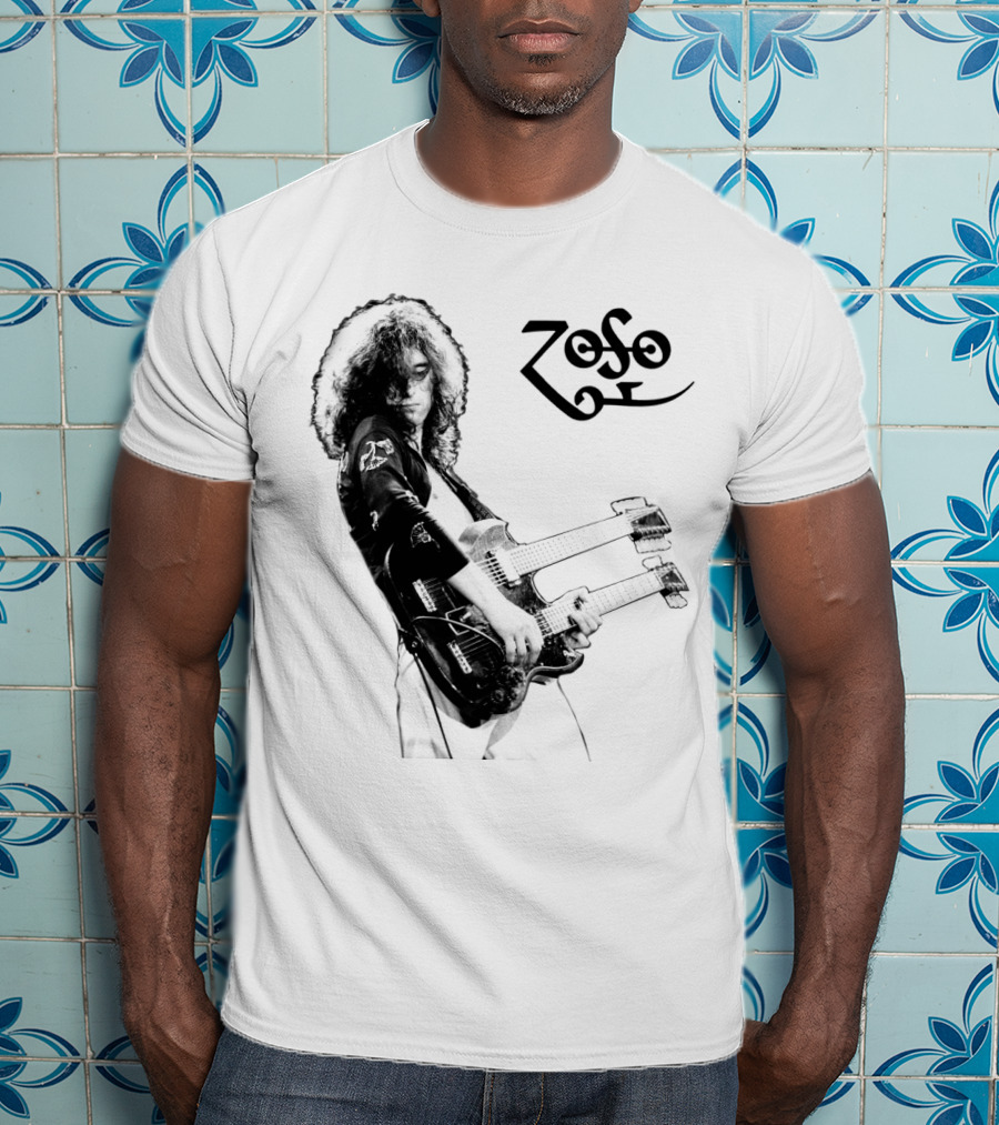 Lz 16 Zoso Double Neck Guitar Performance T-Shirt