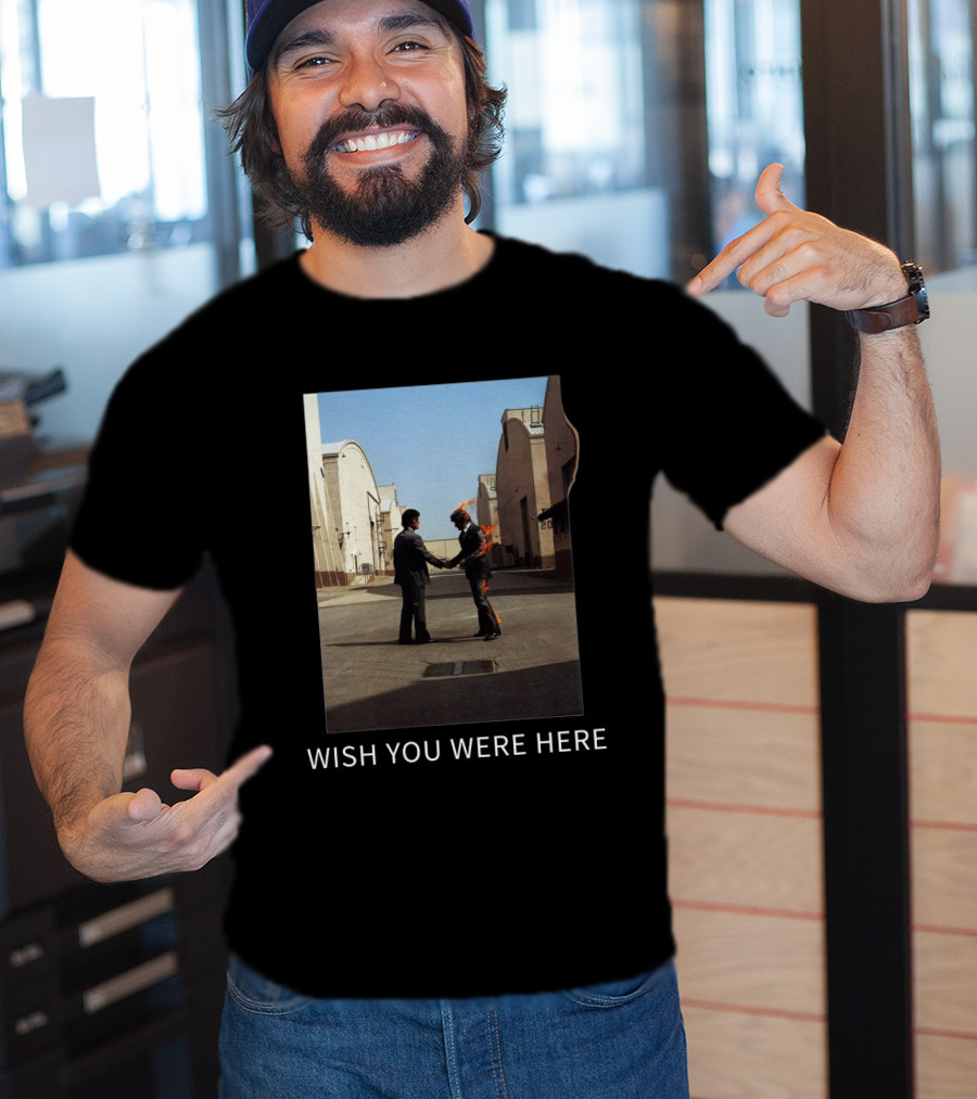 Pf Wish You Were Here Album Cover Iconic Handshake Scene T-Shirt