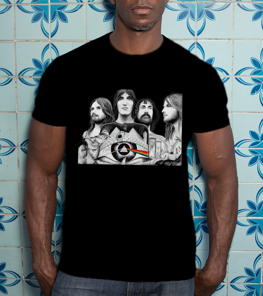 Pink Floyd Dark Side Of The Moon Album Art Band Members T-Shirt