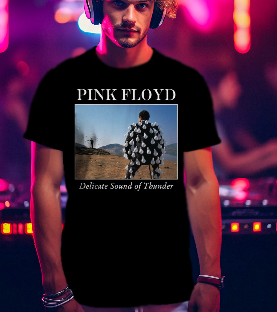 Pink Floyd Delicate Sound Of Thunder Lightbulb Suit Album Cover T-Shirt