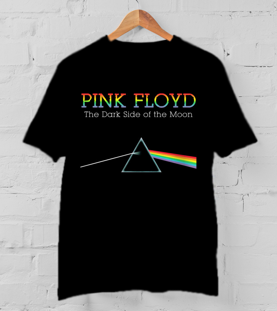Pink Floyd The Dark Side Of The Moon Prism Rainbow Spectrum T-Shirt
