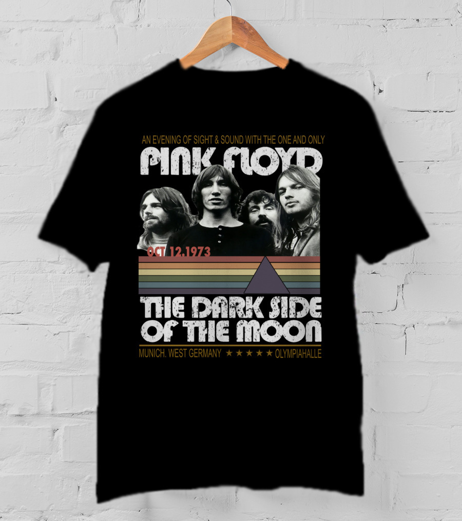 Pink Floyd The Dark Side Of The Moon Oct 12 1973 Munich Olympiahalle T-Shirt