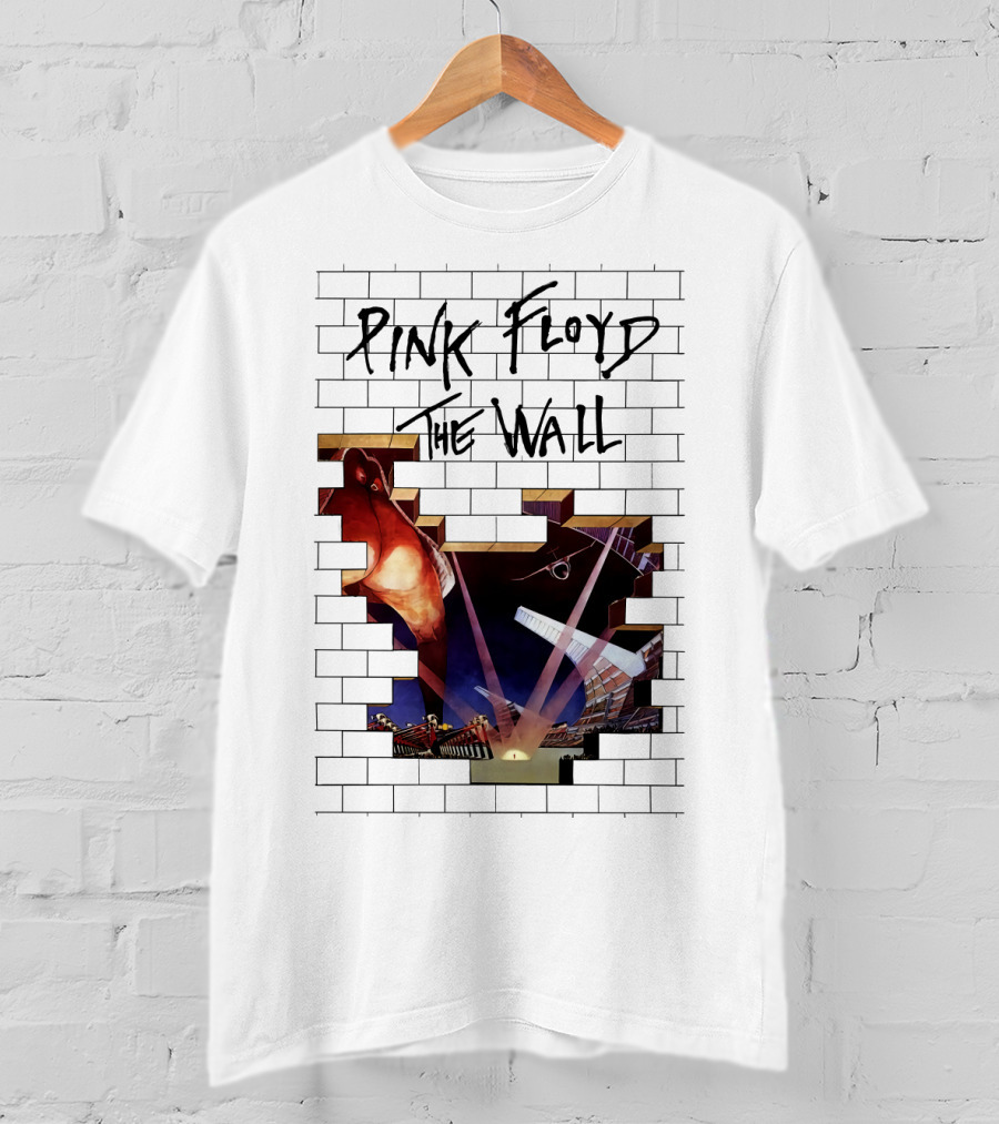 Pink Floyd The Wall Album Art Brick Wall Concert Lights T-Shirt