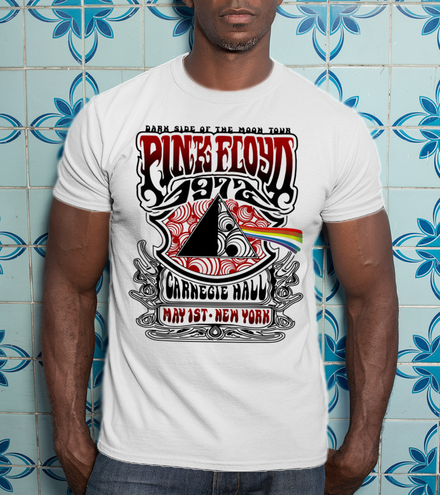Pink Floyd Dark Side Of The Moon Tour 1972 Carnegie Hall May 1St New York T-Shirt