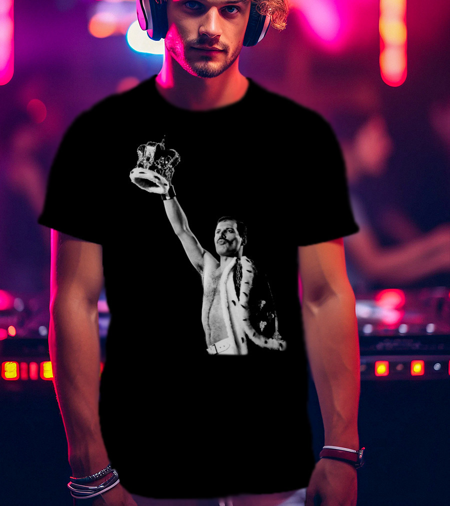 QN Freddie Mercury Crown Iconic Pose T-Shirt