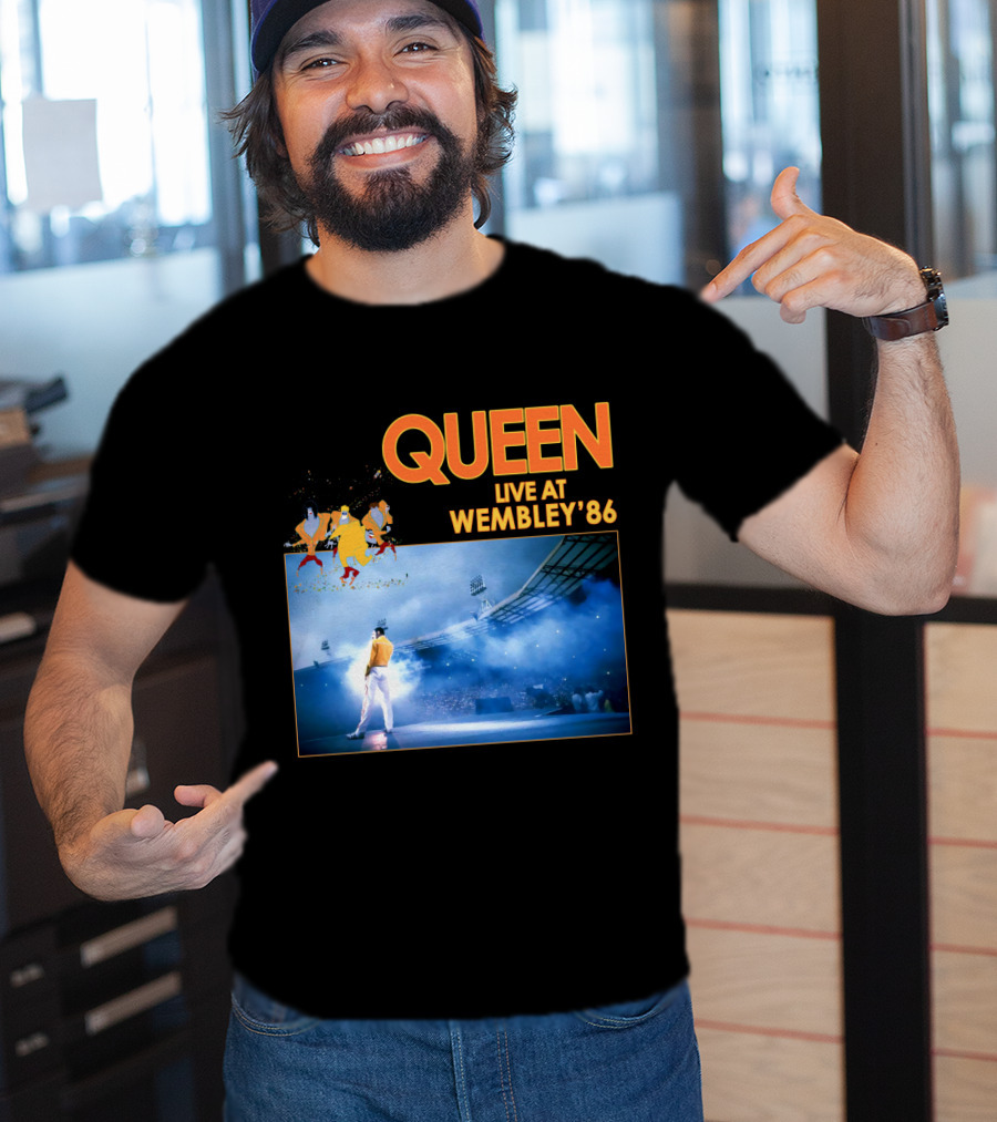 Queen Live At Wembley '86 Stadium Performance T-Shirt