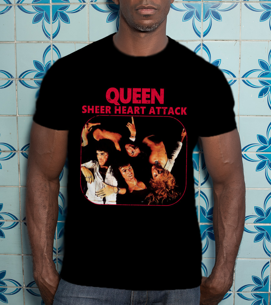 Queen Sheer Heart Attack Album Cover Quartet T-Shirt