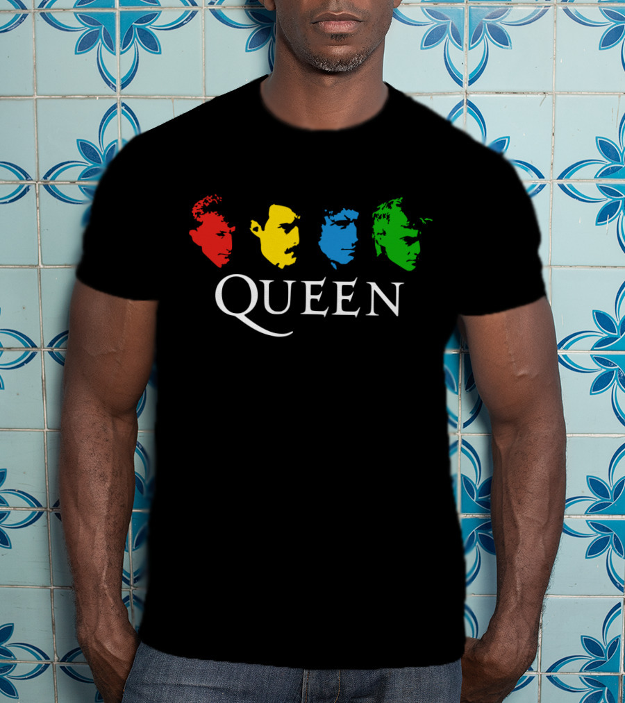 Queen Band Iconic Colorful Faces T-Shirt