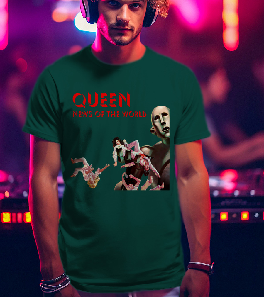 Queen News Of The World Album Cover Robot Artwork T-Shirt