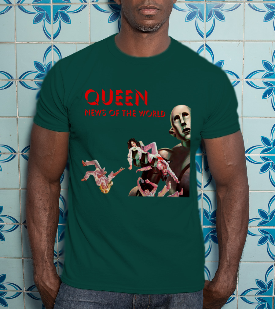 Queen News Of The World Album Cover Robot Artwork T-Shirt