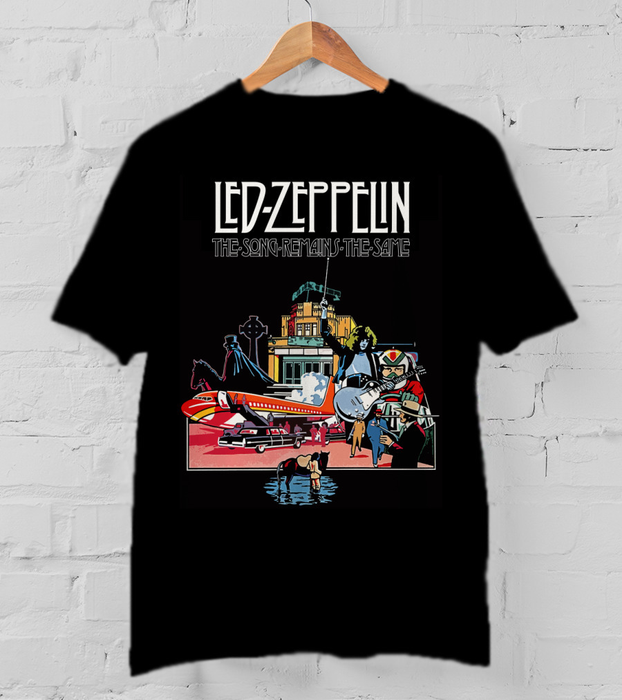 Lz 23 Lodztown Urban Scene With Horses Airplane And Architecture T-Shirt