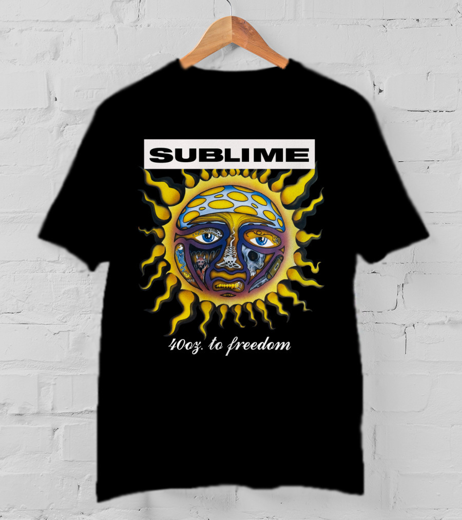 Sublime 40Oz. To Freedom Sun Face Art T-Shirt