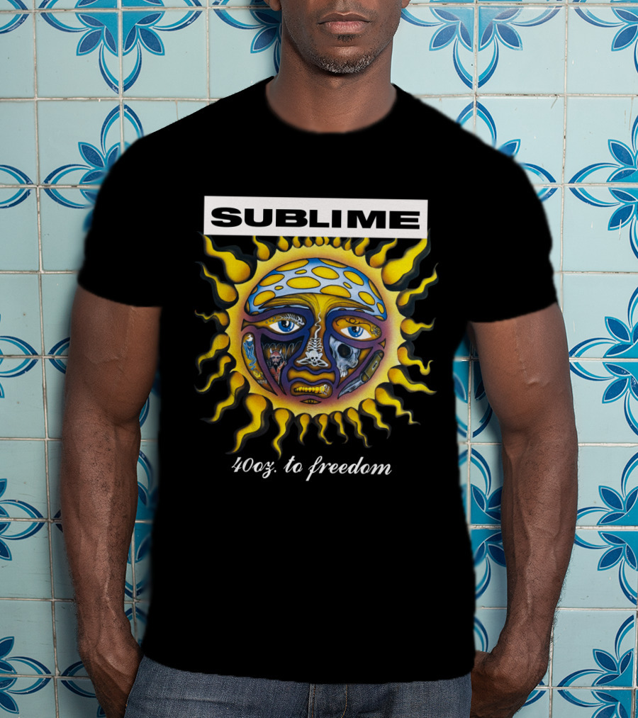 Sublime 40Oz. To Freedom Sun Face Art T-Shirt