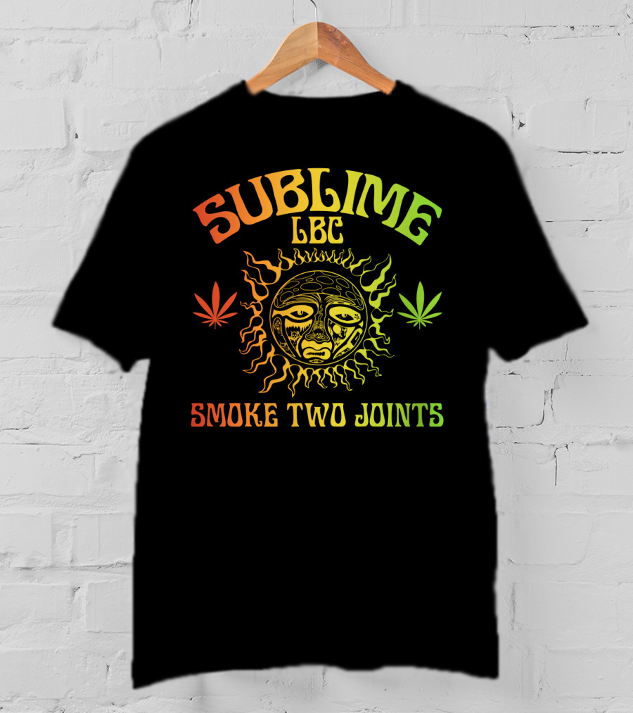 Sublime Lbc Smoke Two Joints Sun And Leaves T-Shirt