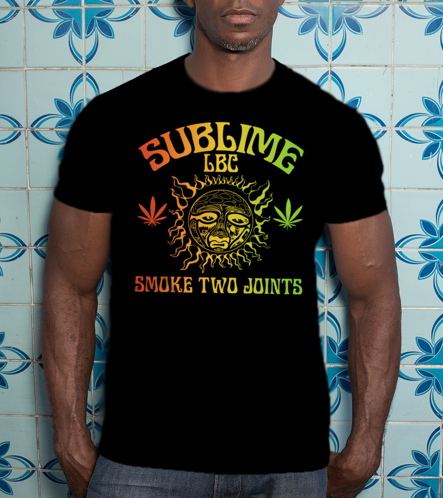 Sublime Lbc Smoke Two Joints Sun And Leaves T-Shirt