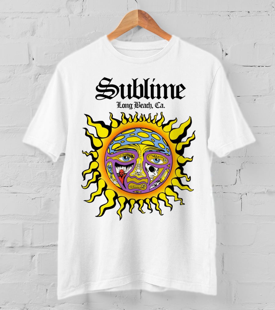 Sublime Long Beach Ca Sunface Artwork T-Shirt