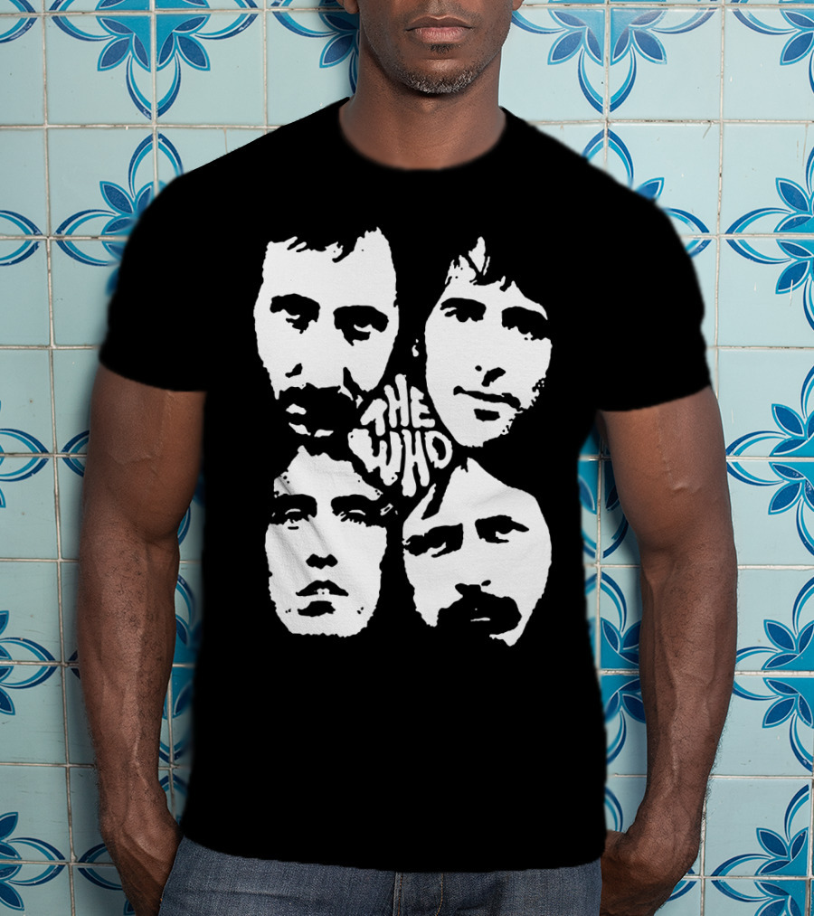 The Who Classic Band Member Faces T-Shirt
