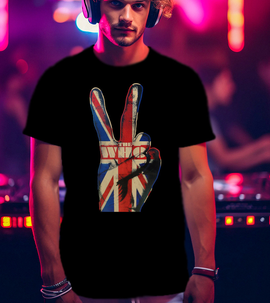 The Who Union Jack Peace Sign T-Shirt