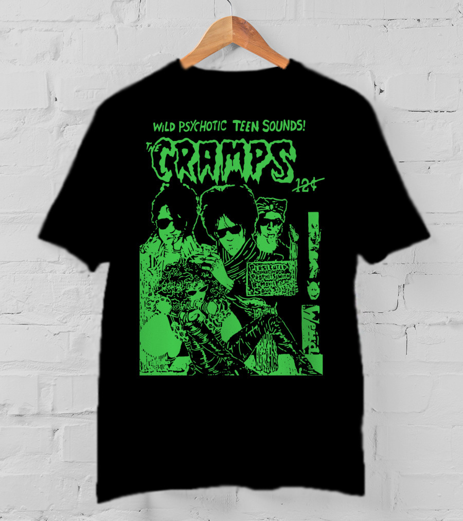 Wild Psychotic Teen Sounds The Cramps 12₵ T-Shirt