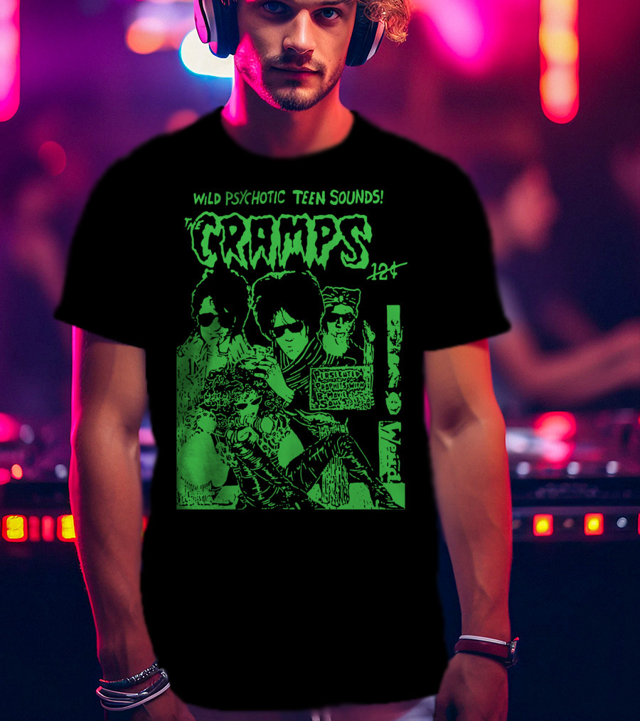 Wild Psychotic Teen Sounds The Cramps 12₵ T-Shirt
