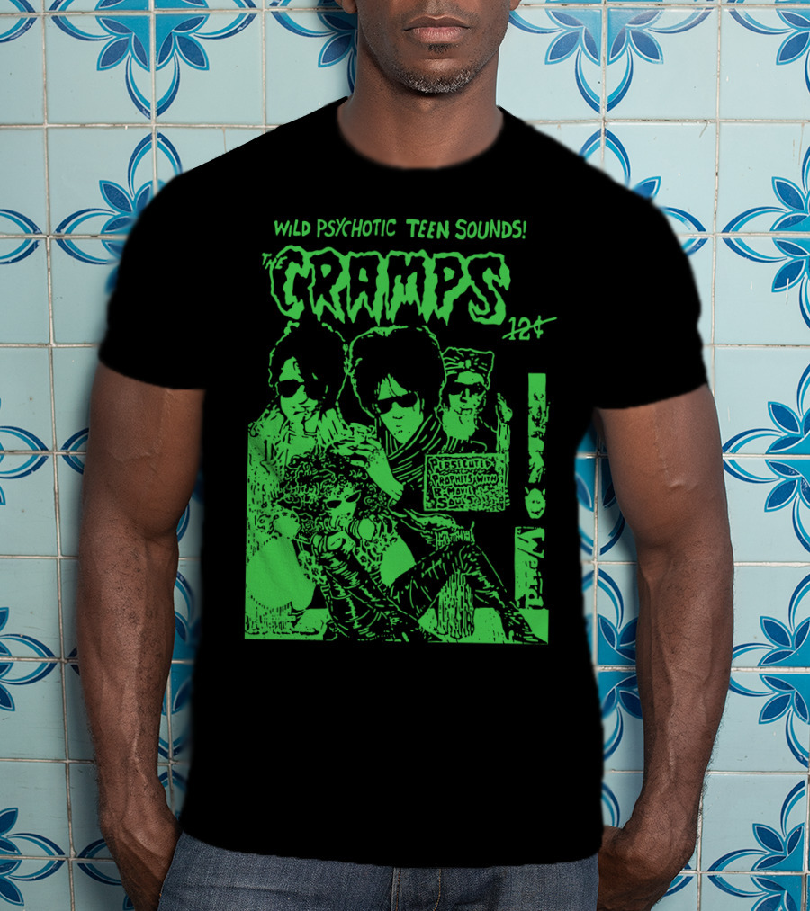 Wild Psychotic Teen Sounds The Cramps 12₵ T-Shirt