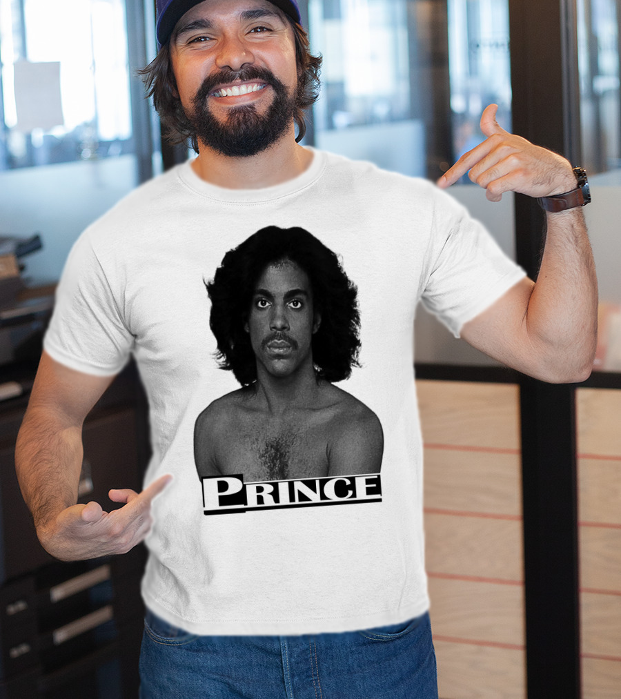 Prince Black And White Portrait T-Shirt