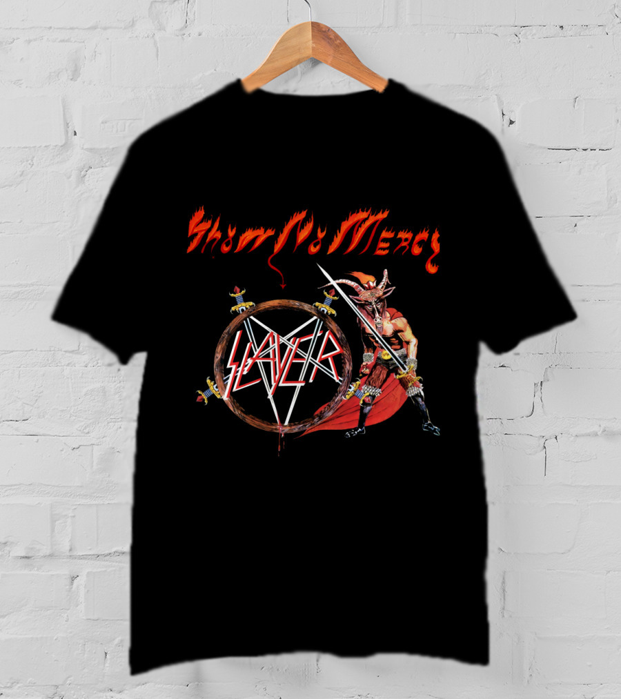 Slayer Show No Mercy Pentagram Sword Demon Icon T-Shirt
