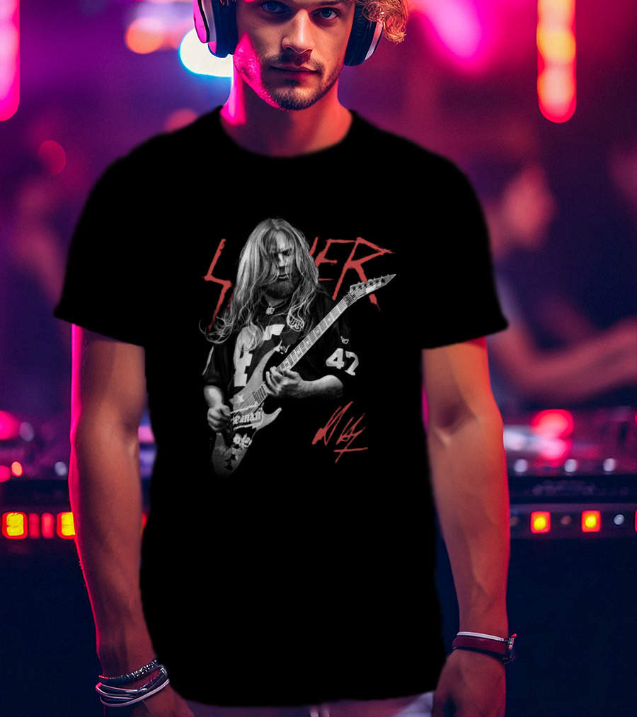 Slayer Guitarist 47 Football Jersey Signature T-Shirt
