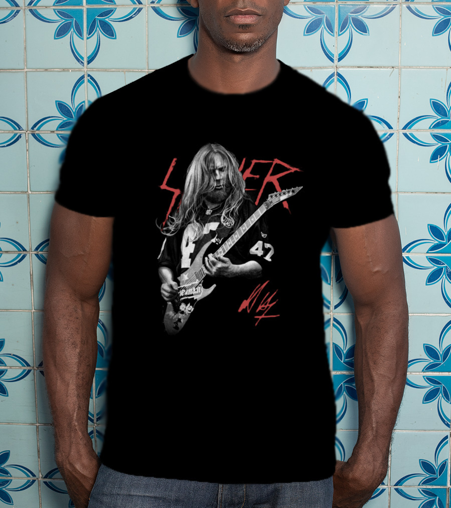 Slayer Guitarist 47 Football Jersey Signature T-Shirt