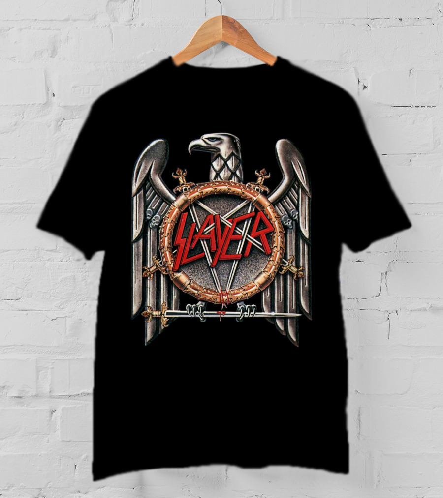 Slayer Eagle Crest With Swords And Pentagram T-Shirt