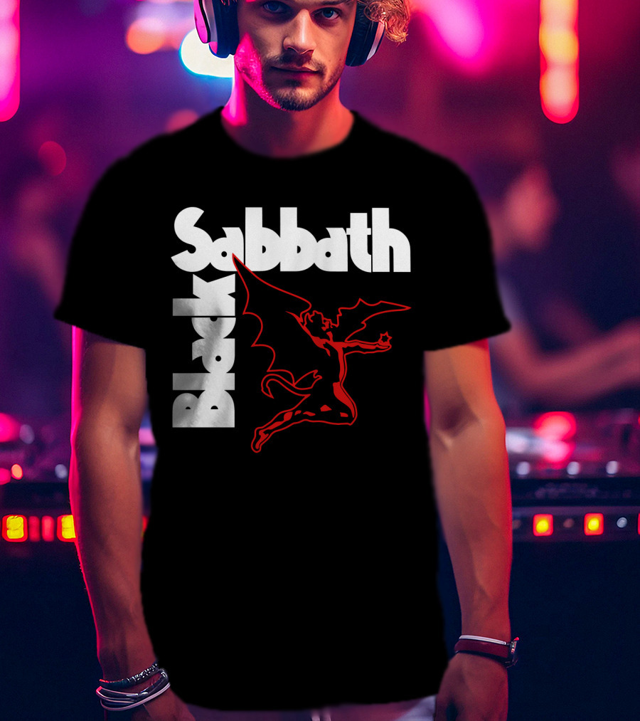 Black Sabbath Devil Logo Retro T-Shirt