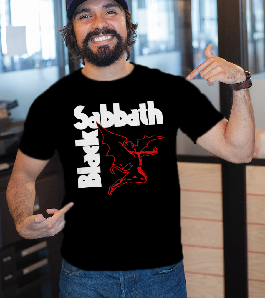 Black Sabbath Devil Logo Retro T-Shirt