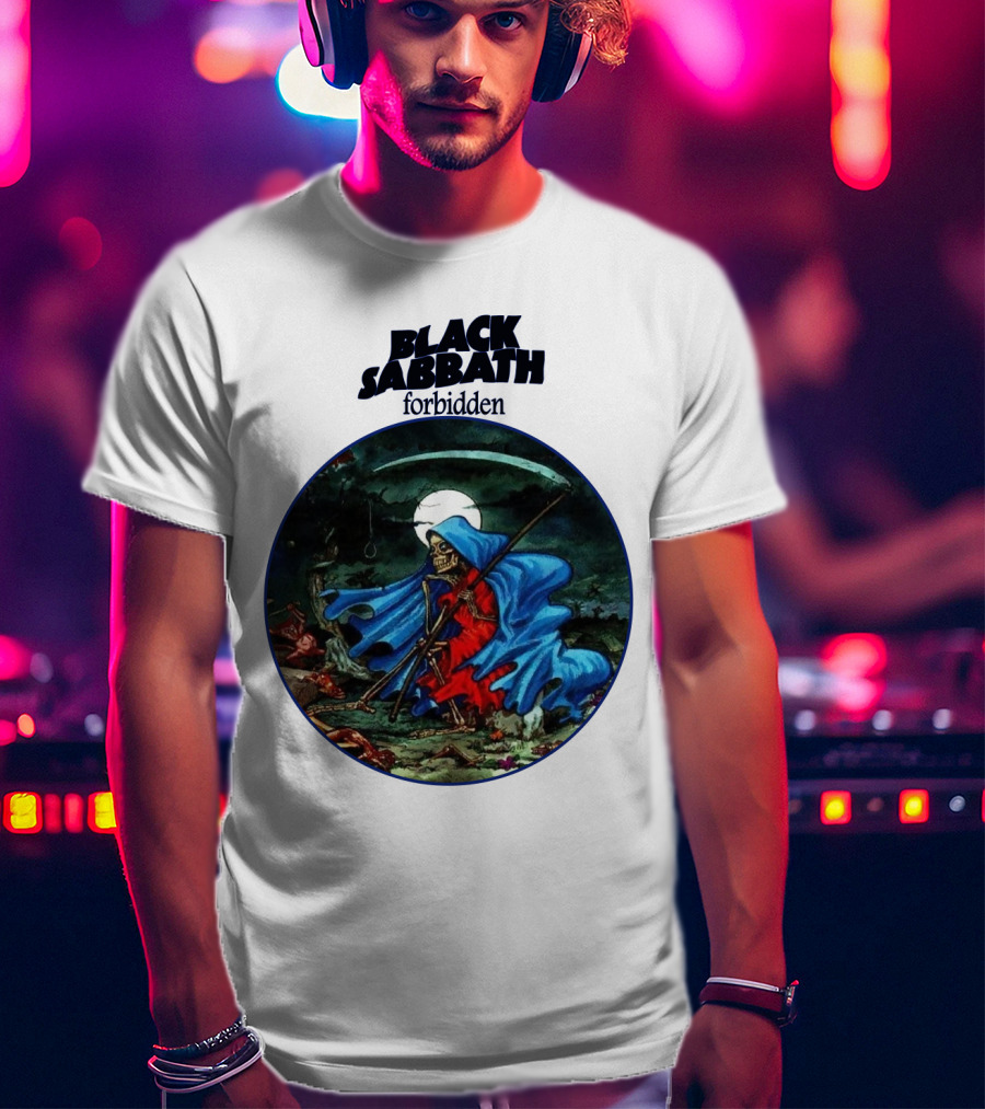 Black Sabbath Forbidden Grim Reaper Album Art T-Shirt