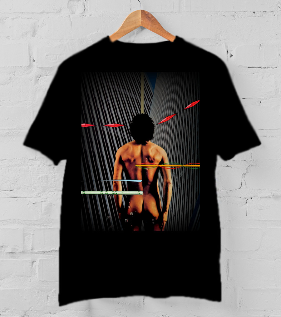 Twin Towers Back View With Abstract Elements T-Shirt