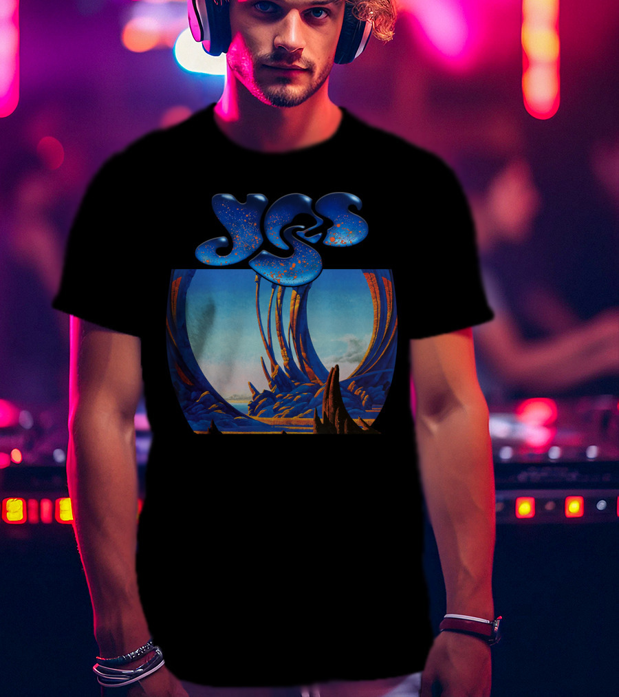 Yes Album Art Cover Retro Fantasy Landscape T-Shirt